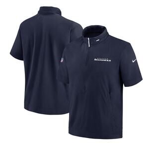 NWT Men’s Nike Seattle Seahawks Sideline Coach Half-zip Jacket Large Navy SS L
